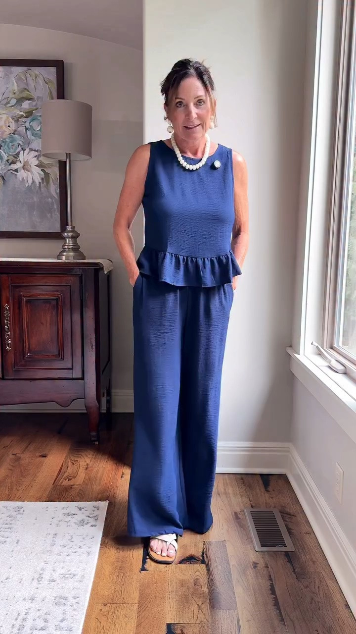 Why pack two outfits when one will do?

This lightweight set is exactly what I want on vacation—comfortable enough for exploring all day and polished enough for dinner later. Add a statement necklace and a woven bag, and you’re ready for both.

#travelcapsulewardrobe #summertravelstyle #fashionover50