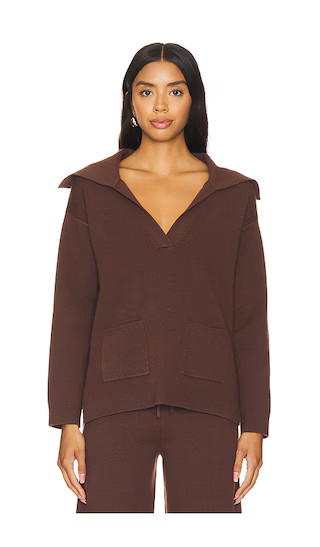 Emily Luxe Oversized Sailor Pullover in Shaved Chocolate | Revolve Clothing (Global)
