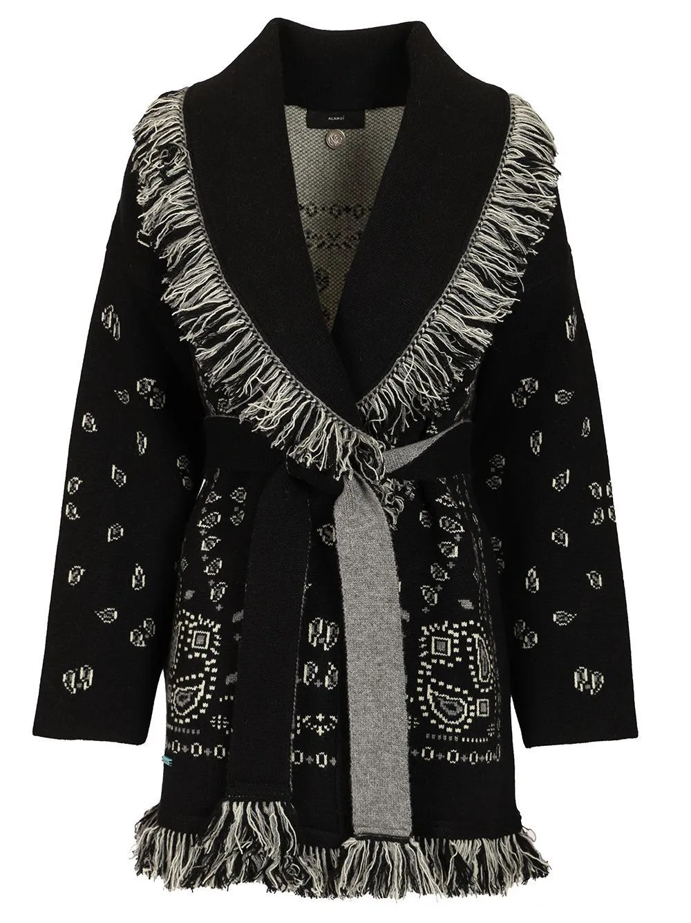 Alanui Bandana Fringe Wrap Cardigan | Cettire Global