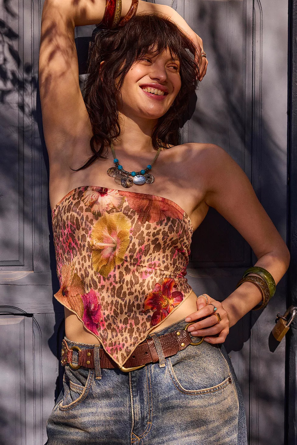 UO Bandana Scarf Bandeau Top | Urban Outfitters UK