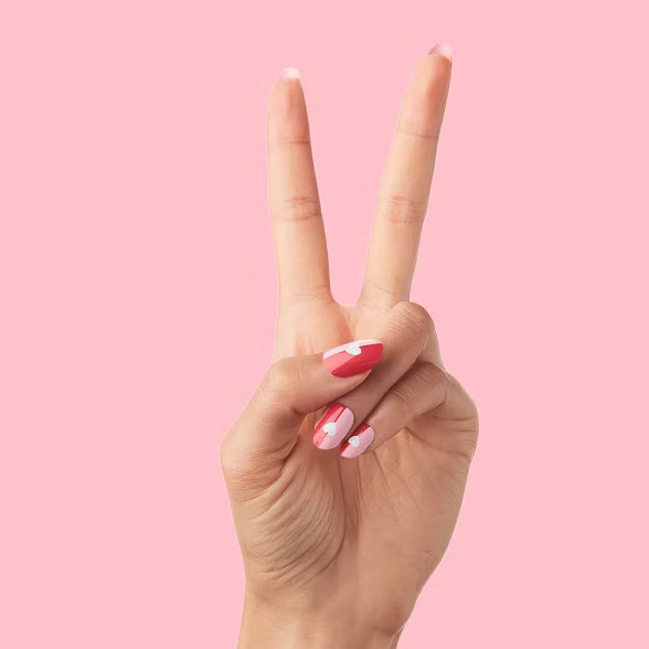 Olive & June Press-On Fake Nails - Round Heart - 42ct - S | Target