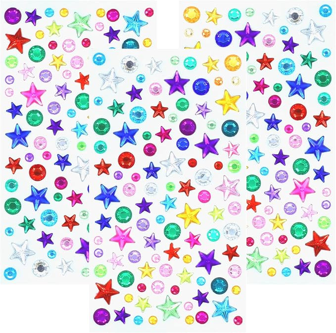 Gem Stickers, Sticky Gems for Crafting, Stick on Gems, Self Adhesive Rhinestone Jewel Stickers fo... | Amazon (UK)
