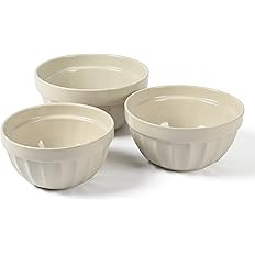 MARTHA STEWART Broadbrook 3 Piece 4 Qt, 2.8 Qt, 2.1 Qt Stoneware Bowl Set - Sharkey Grey | Amazon (US)