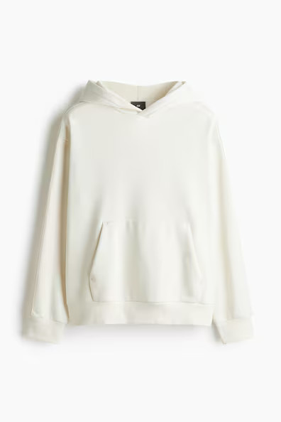 H & M - Loose Fit Hoodie with Side Stripes - White | H&M (US + CA)