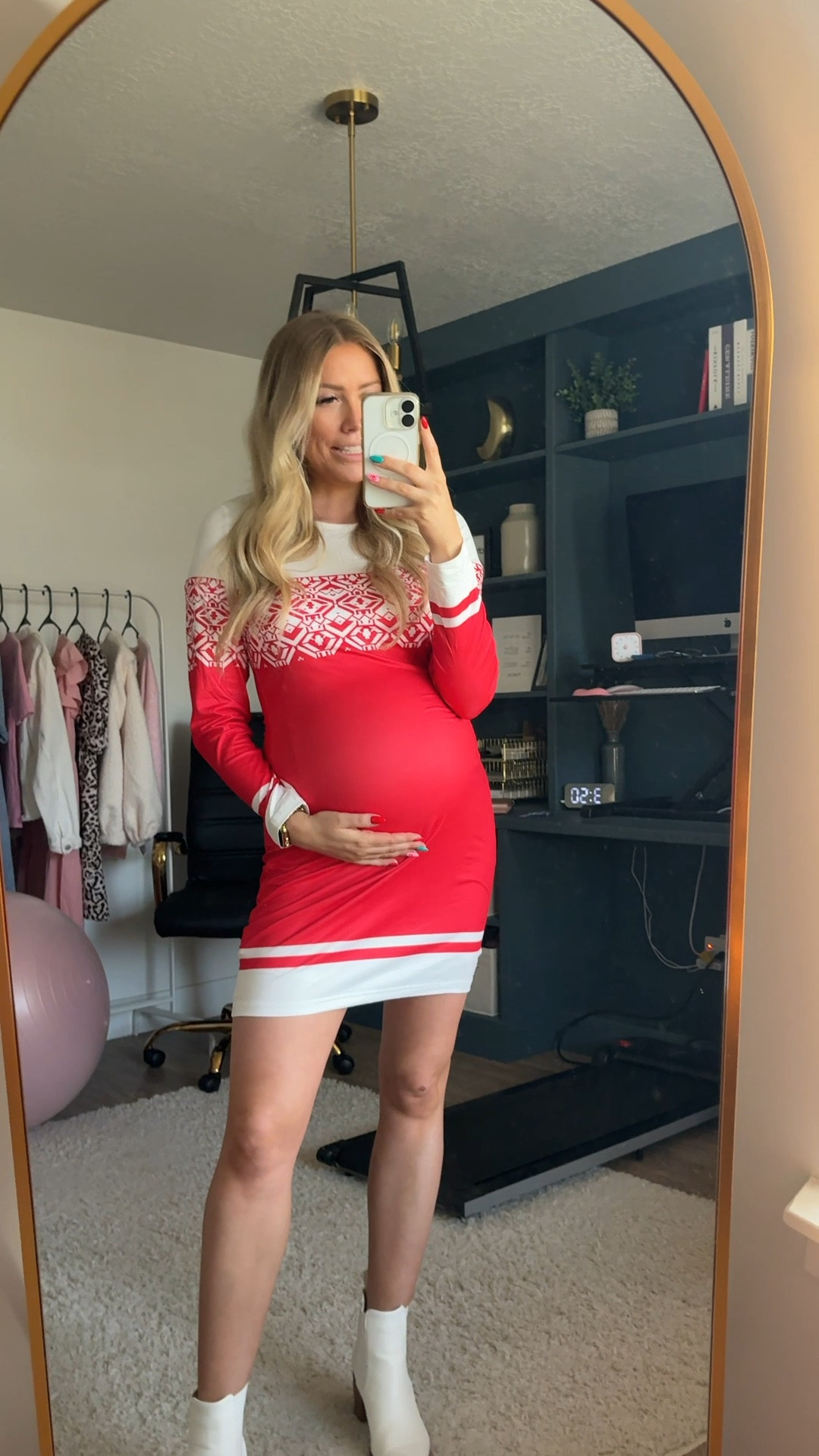 bump friendly Christmas dress outfit for a holiday party or gathering! not maternity but stretchy so it works with the bump! I sized up one to an L! This is a lightweight material, not a sweater!

boots: size up half

| holiday outfit | ugly Christmas sweater dress | bump friendly | pregnant 

#LTKHoliday #LTKFindsUnder100 #LTKBump

#LTKFindsUnder100 #LTKBump #LTKHoliday