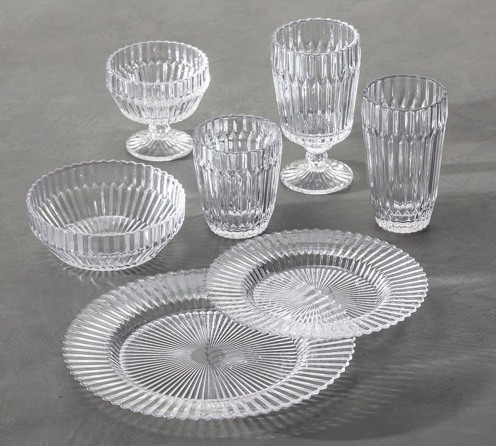 Fluted Glass Dinnerware Collection | Pottery Barn (US)