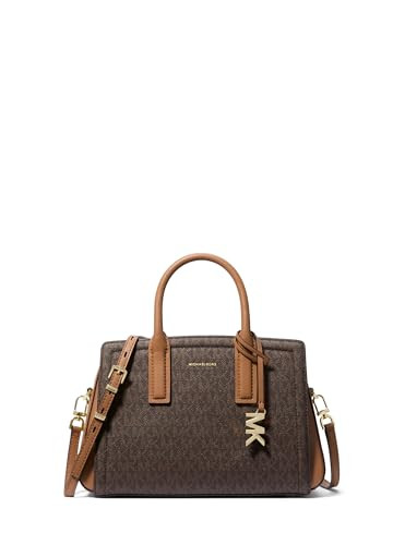 Michael Kors Laila Small Satchel, Gold-Tone Hardware/Brown/Acorn | Amazon (US)