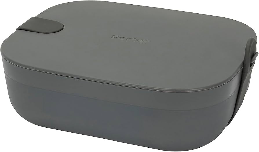 W&P Porter Lunch Box, 3 Compartment Bento Box Style Portable Adult Lunch Box with Snap Strap- Foo... | Amazon (US)