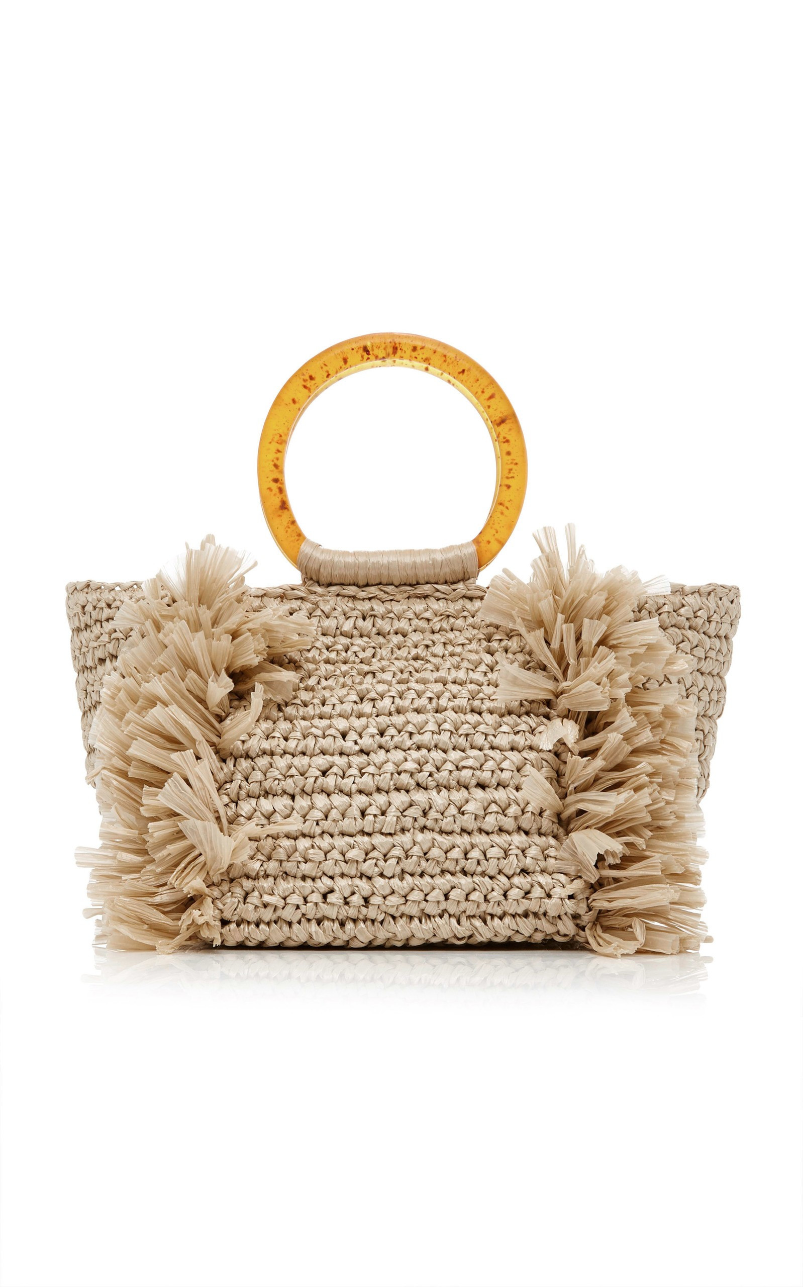 Carolina Santo Domingo Corallina Amber Raffia Bag | Moda Operandi Global