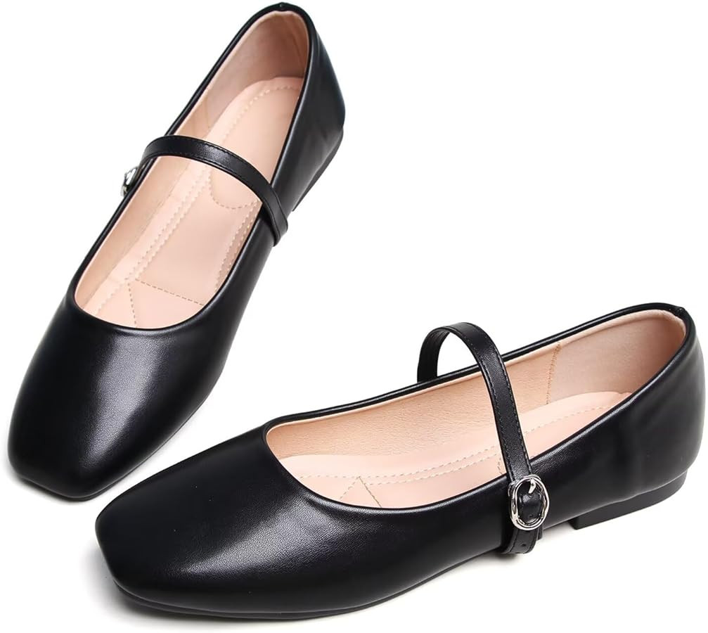 LUXINYU Women's Slip on Flats,Classy Round Toe Solid Classic Mary Jane Ballet Dance Shoes Soft Co... | Amazon (US)