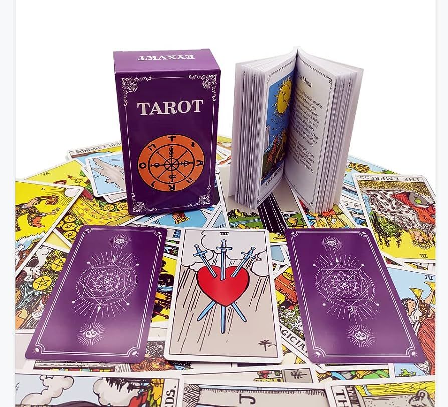 EYXVKT Tarot Cards with Guide Book Classic Tarot Deck 78 Cards for Tarot Beginners | Amazon (US)