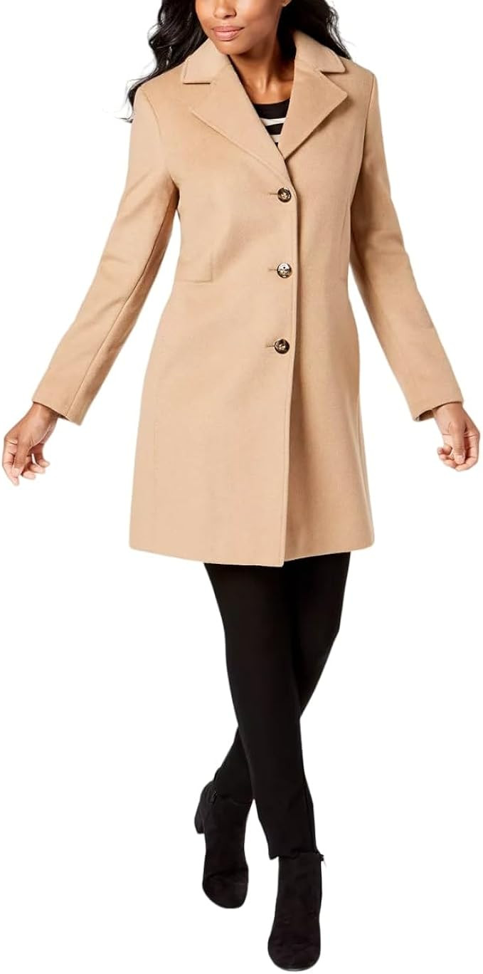 Calvin Klein Women's Classic Cashmere Wool Blend Coat | Amazon (US)