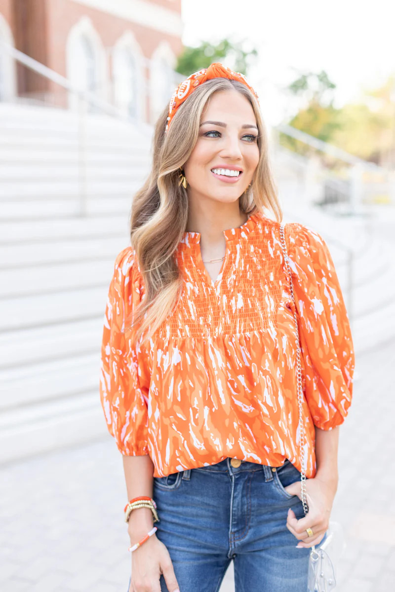 Jona Top- Orange/White | Avara