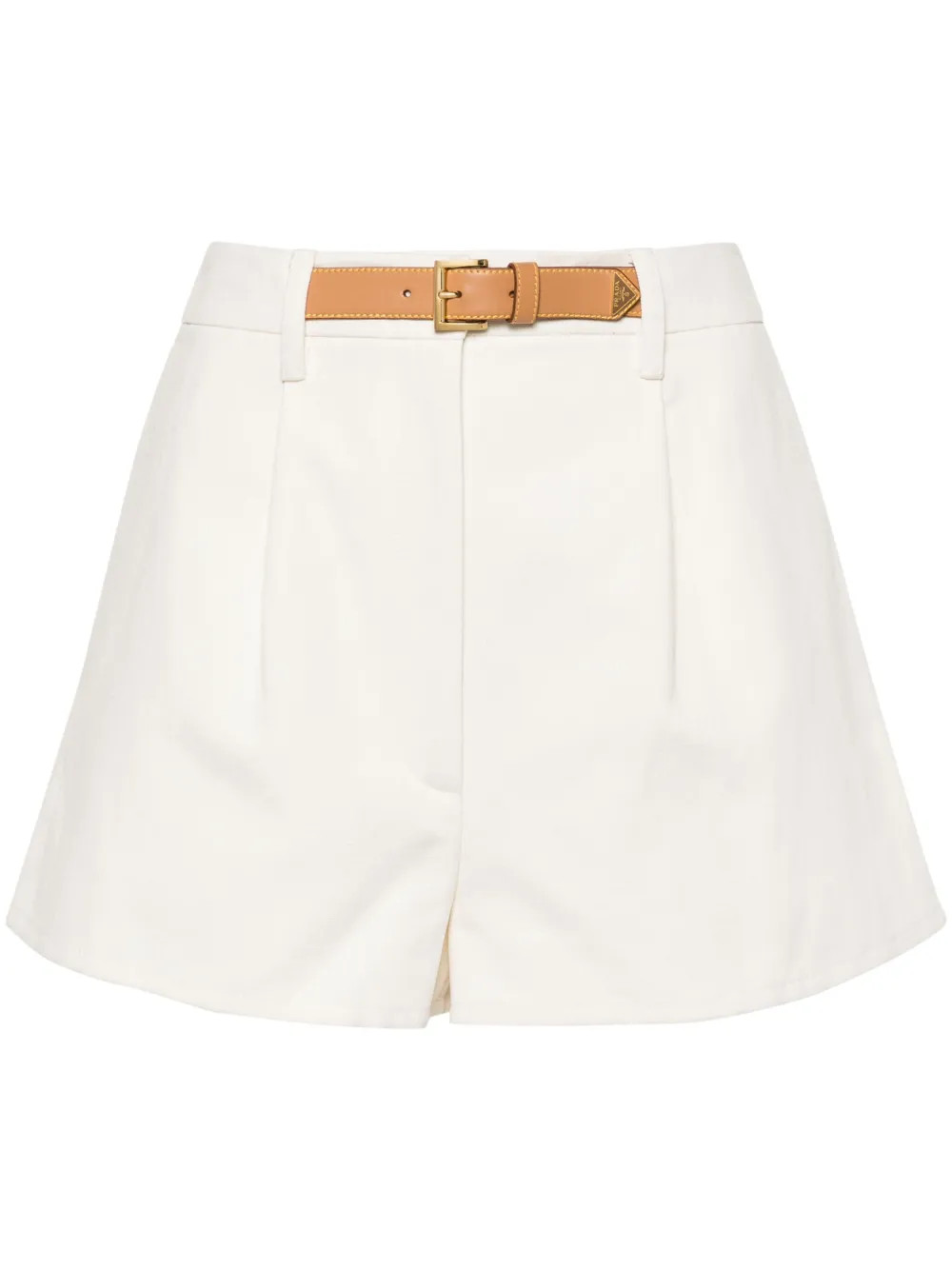 Prada Belted cotton-blend Shorts - Farfetch | Farfetch Global