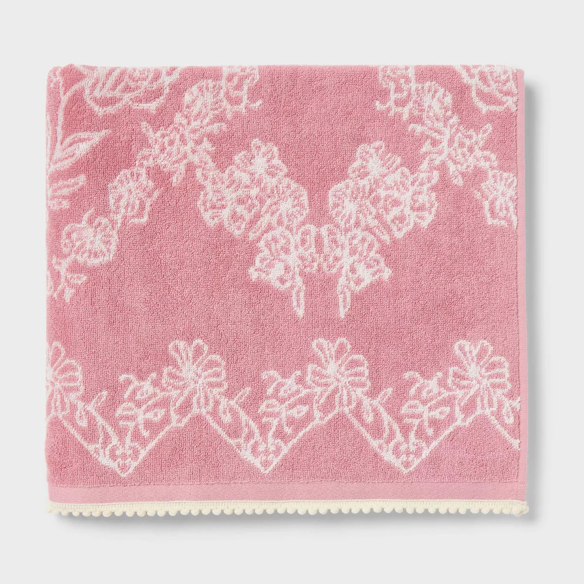 Valentine's Day Lace Border Jacquard Bath Towel - Threshold™ | Target