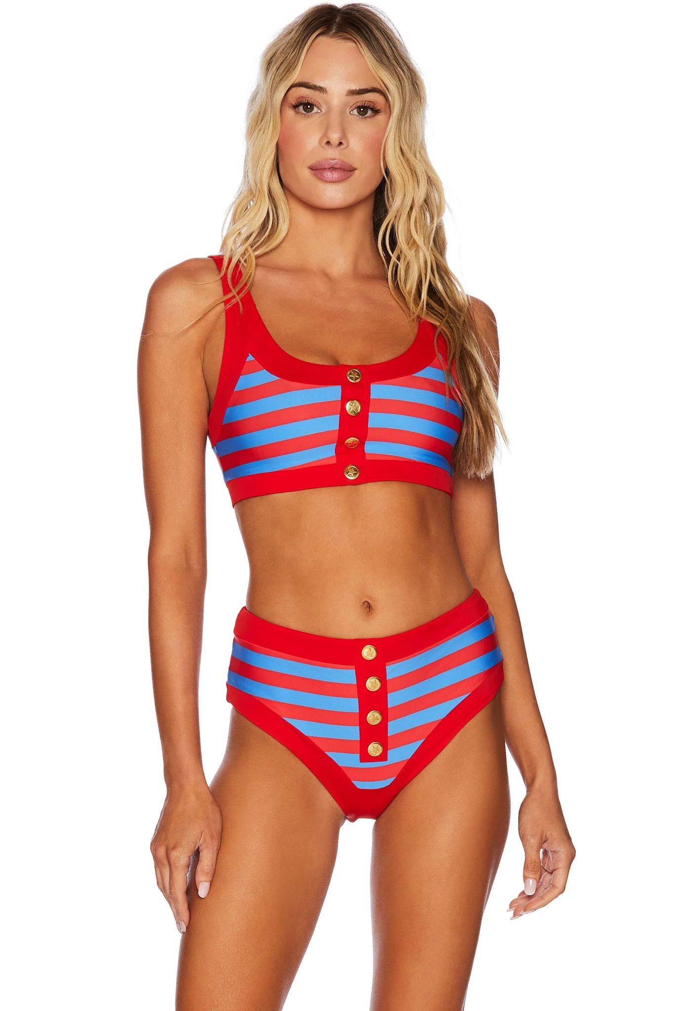 Isle Top Red Hot Colorblock | Beach Riot