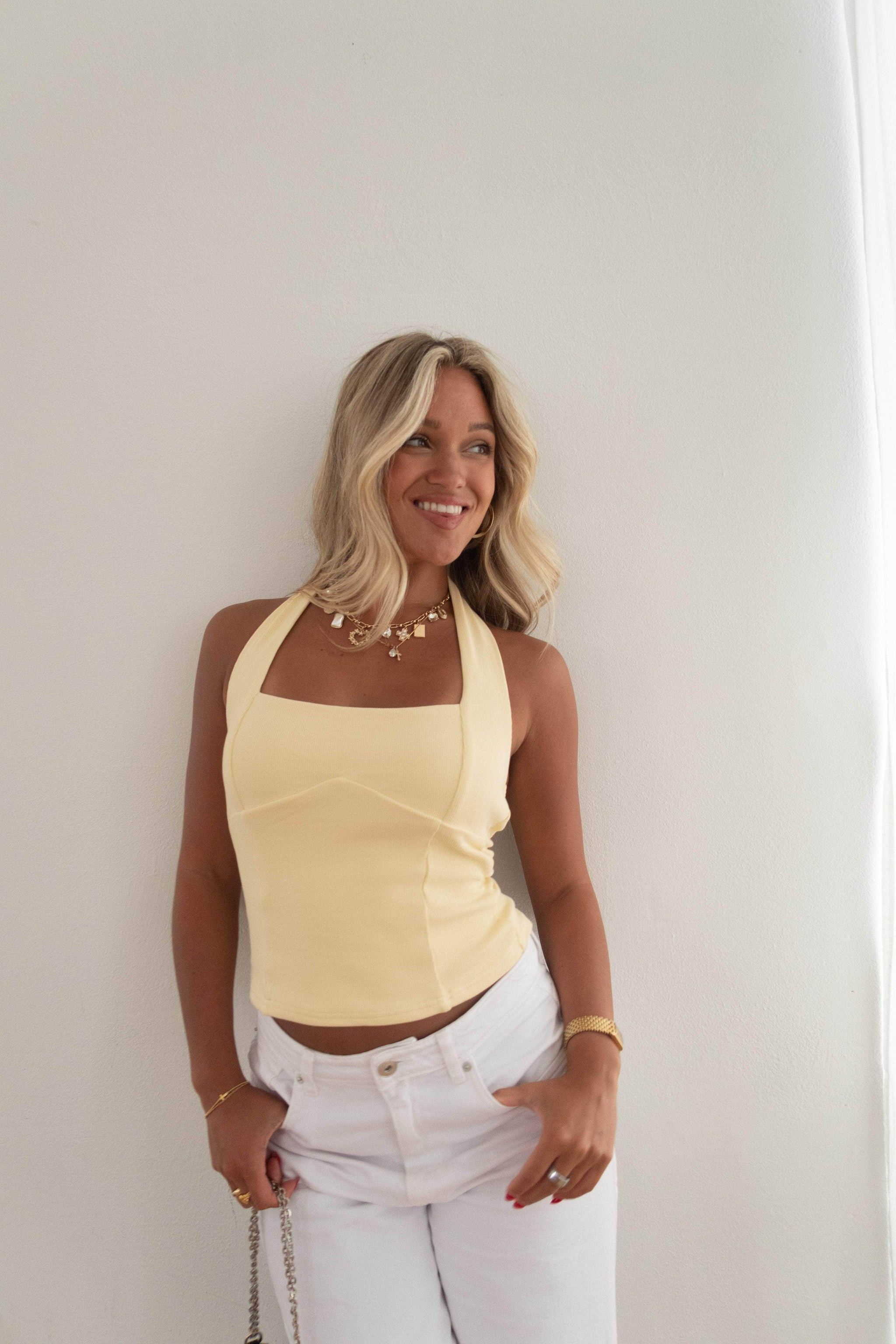 Sunny Side Halter Top | Lane 201 Boutique