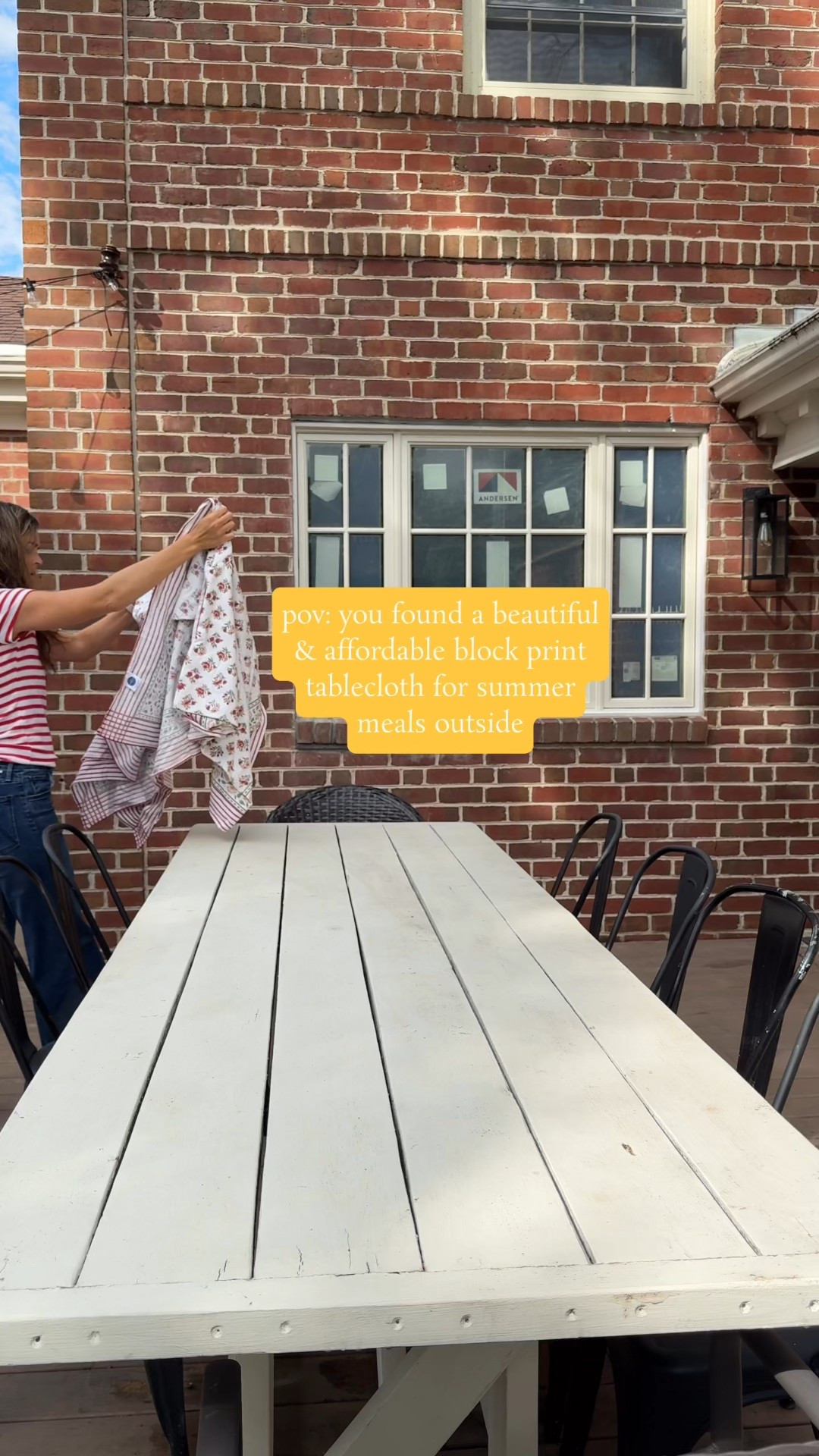 Adorable block print tablecloth 

#LTKFindsUnder50 #LTKSeasonal #LTKSummerEdit