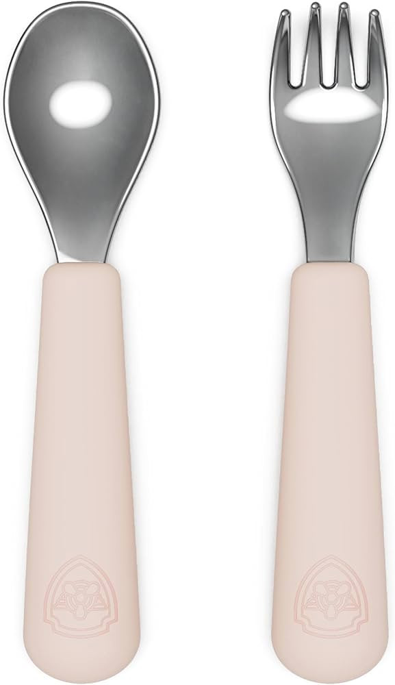 Lalo PAW Patrol Utensils - Toddler Fork and Spoon Set - Stainless Steel and Silicone Ergonomic To... | Amazon (US)