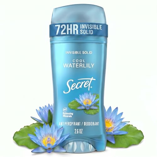 Secret Invisible Solid Antiperspirant and Deodorant, Waterlily Scent, 2.6 oz | Amazon (US)