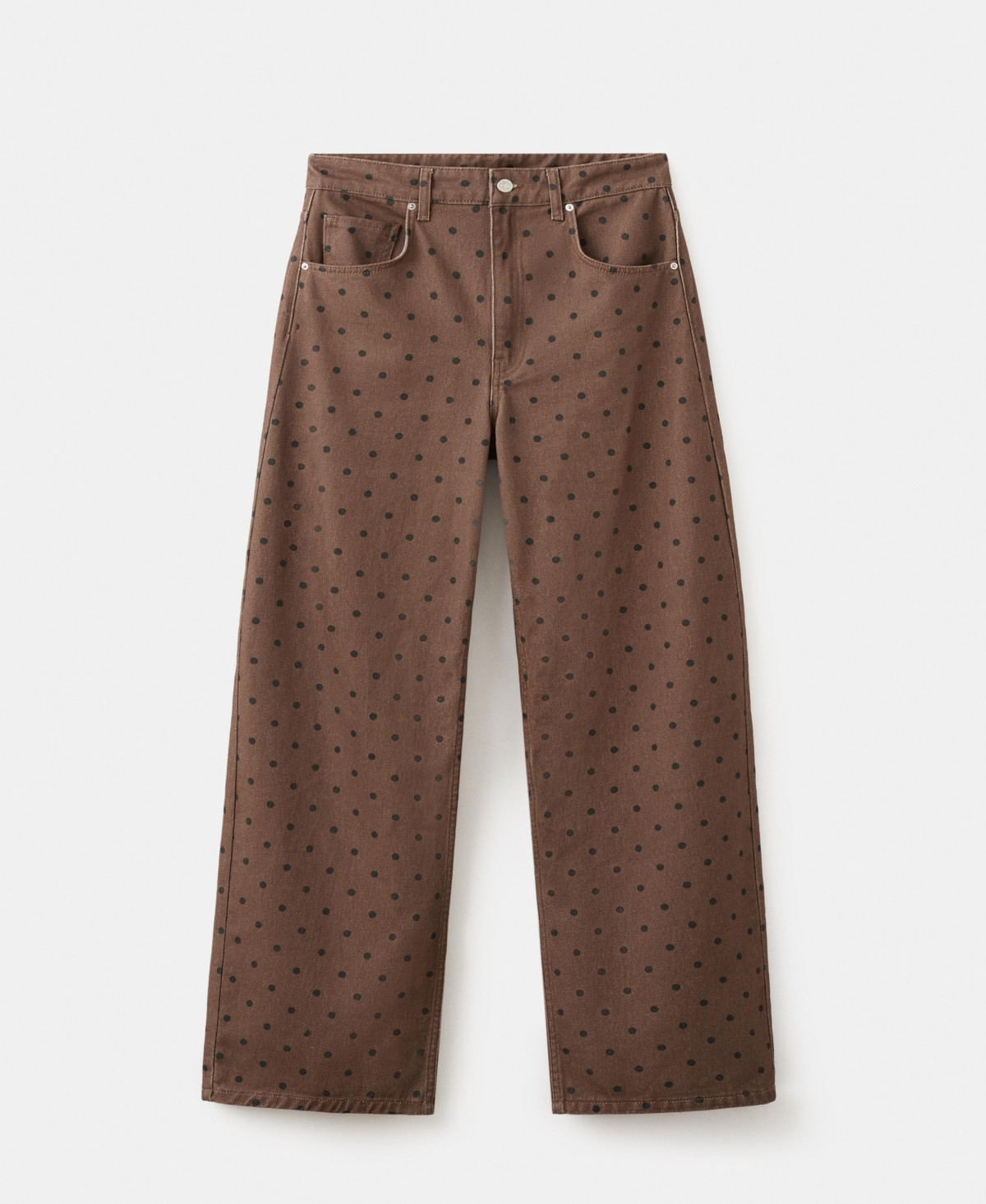 Mango Women's Polka Dot Balloon Jeans - Chocolate | Macy's