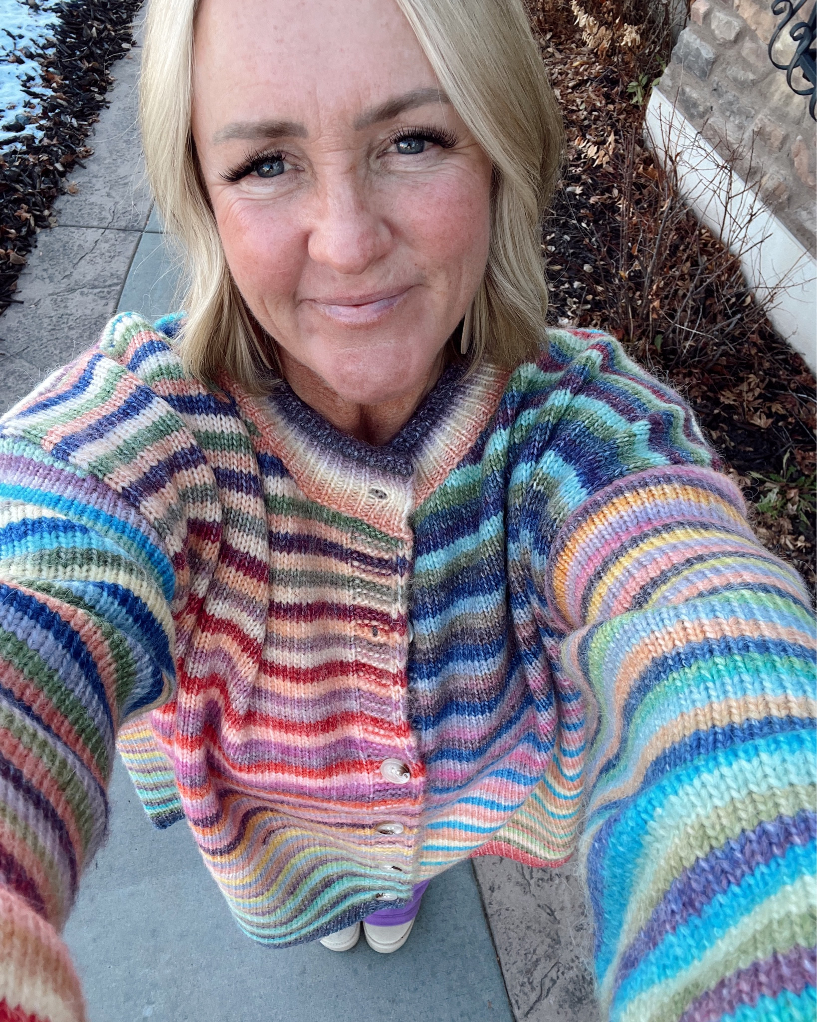 🌈💖viral sweater! it’s been hard to find in stock but I just found a source so I had to quickly share! 
.
🤩this sweater is so fun to wear dressed up, dressed casual, open with a fun graphic tee or buttoned up for the complete look all in one! 
.
💖this ootd was for running errands - I threw on purple sweats and uggs to match! it’s got so many color options you can’t go wrong + is also perfect for jeans!! 
.
🌈this is your sign to add some fun color into your wardrobe! 


#LTKOver40 #LTKMidsize #LTKootd