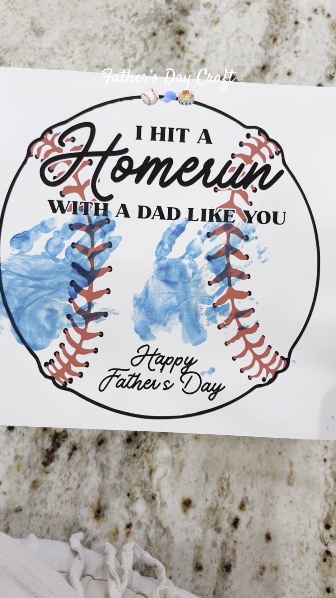Easy and simple Father’s Day Craft for all ages😁🖐️ printable is up on my lemon8💛⚾️ 

#LTKFamily #LTKKids