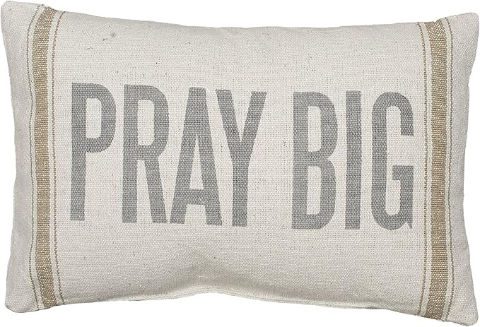 Primitives by Kathy 21659 Light Striped Pillow, 15 x 10-Inches, Pray Big | Amazon (US)