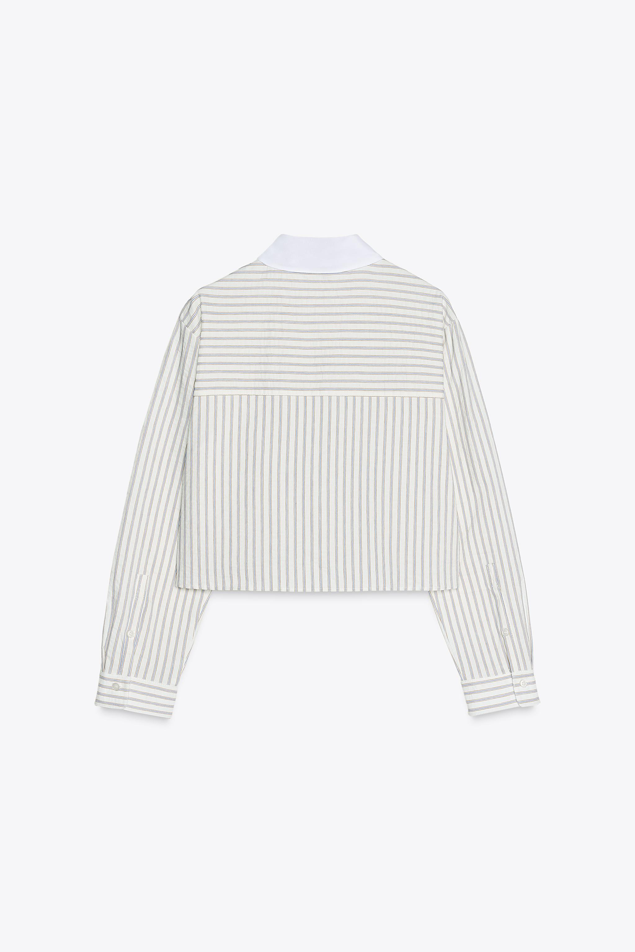 STRIPED CROP SHIRT | Zara US