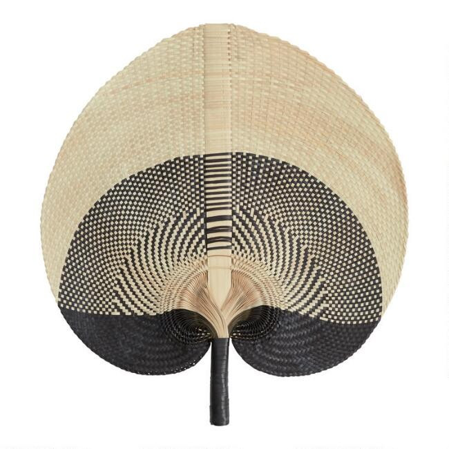 Black And Natural Palm Leaf Fan Wall Decor | World Market