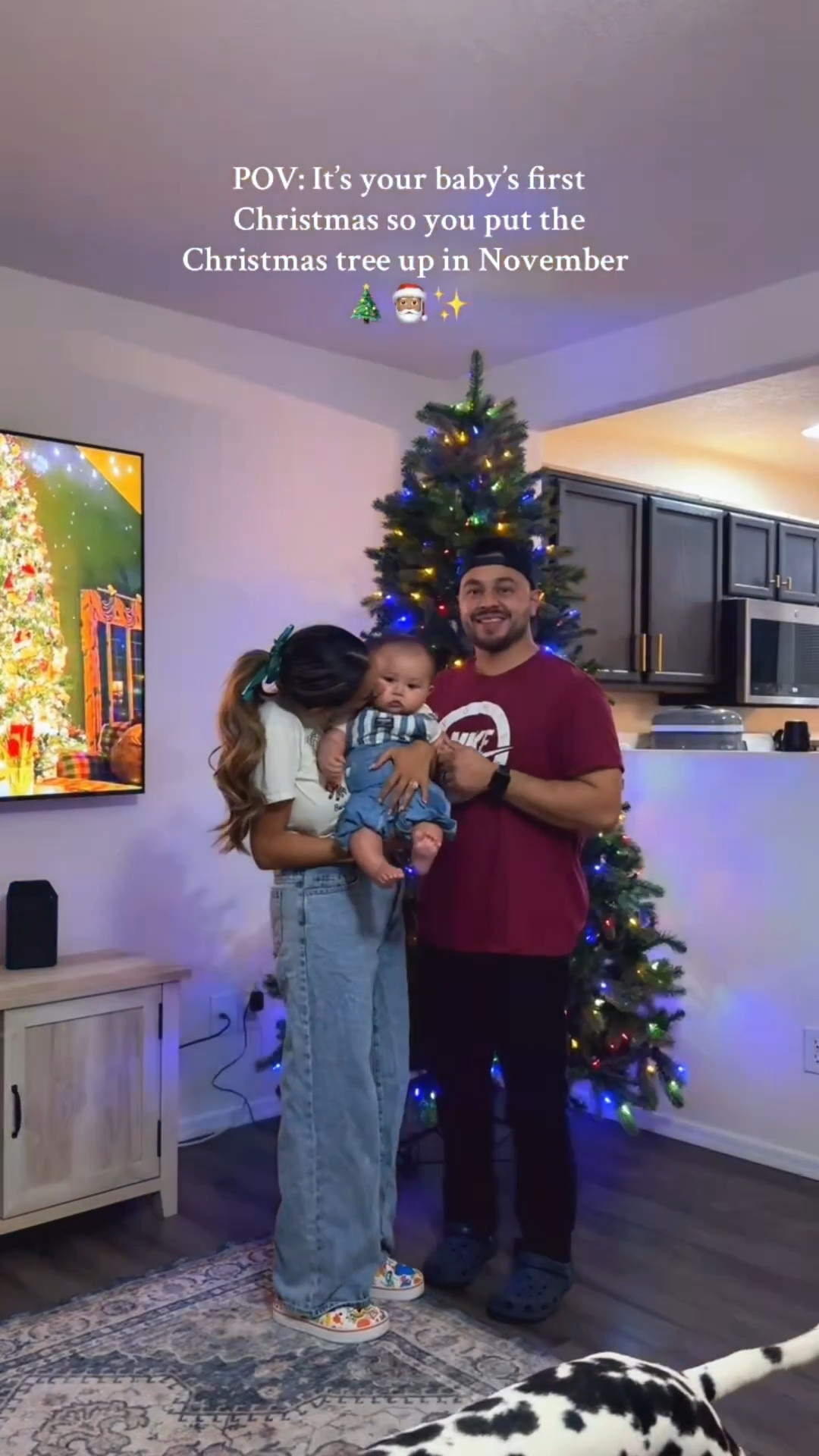 I can’t lie putting up the Christmas tree made Dom and me super emotional. I still can’t believe we’re parents and now get to make the holidays magical for our baby boy. 💫
Even though Zakyah’s too little to remember this year, we know we’ll remember the laughter, the love, and the feeling of creating our own family traditions.
Since we won’t be in town for Christmas, we decided to decorate early so we could soak up every bit of the holiday spirit together. 🎄🎅🏾✨ 
Since our dogs chewed up and broke our last tree we went and bought a new one from  @The Home Depot  and honestly obsessed it was only $150 and so easy to install. 10/10 recommend🌲
 #christmas #holidayspirit #christmasdecor 

#LTKFindsUnder50 #LTKSeasonal #LTKHoliday