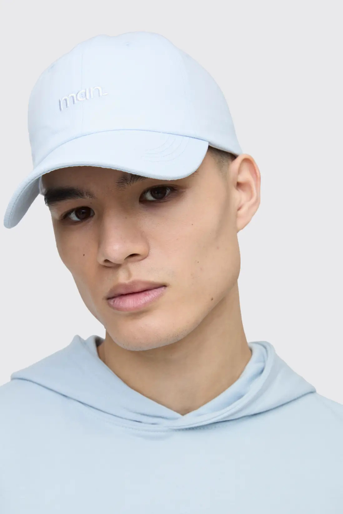 Light Blue Man Embroidered Branded Cap | BOOHOOMAN | boohooMAN (DE, IE & UK)