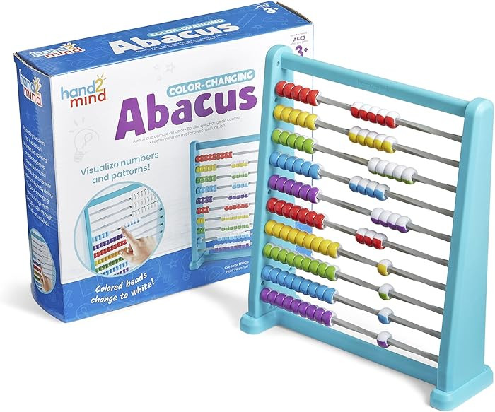 Hand2Mind Color Changing Plastic Abacus, Abacus for Kids, Math Manipulatives, Counting Rack, Educ... | Amazon (US)