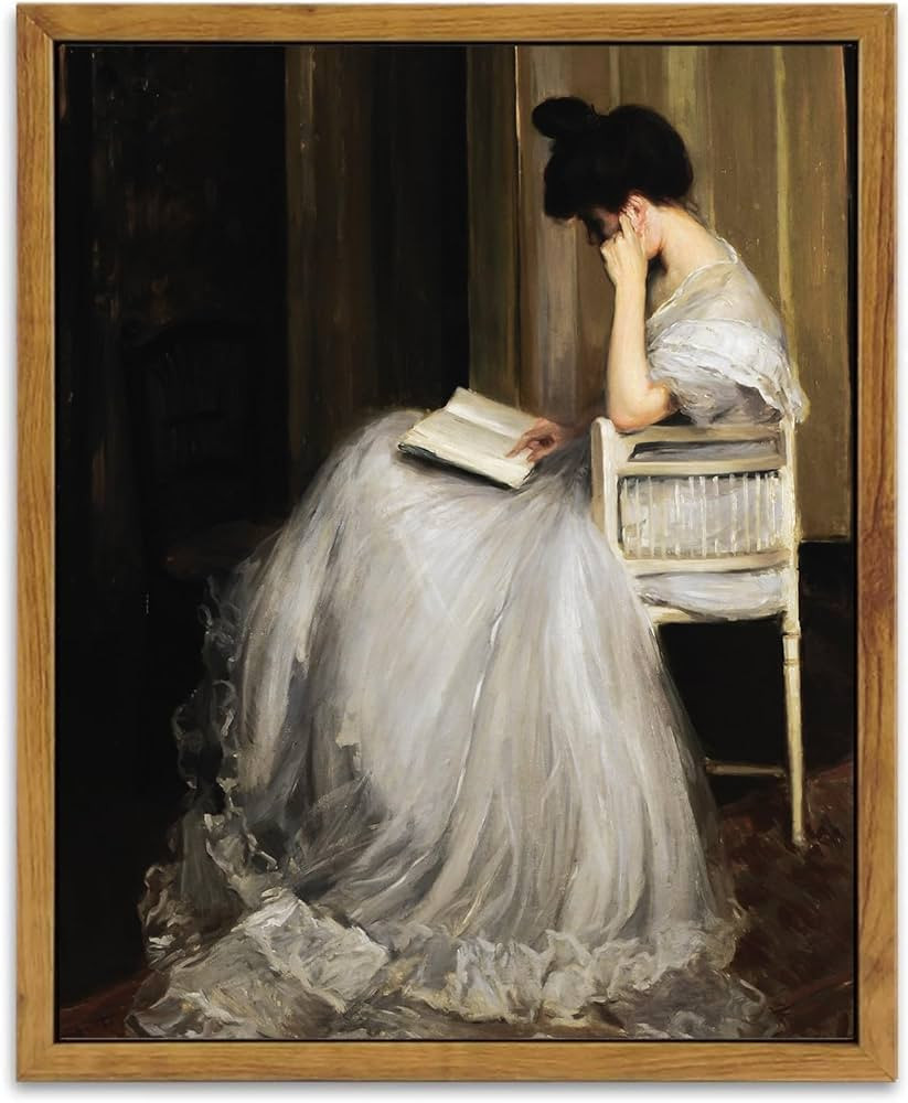 KBKBART Vintage Wall Decor Art Print, Framed Canvas Wall Art Mid-Century Lady Classical Women Pai... | Amazon (US)