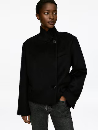 Wool-Alpaca Blend Jacket – Black – Women – ARKET GB | Arket UK