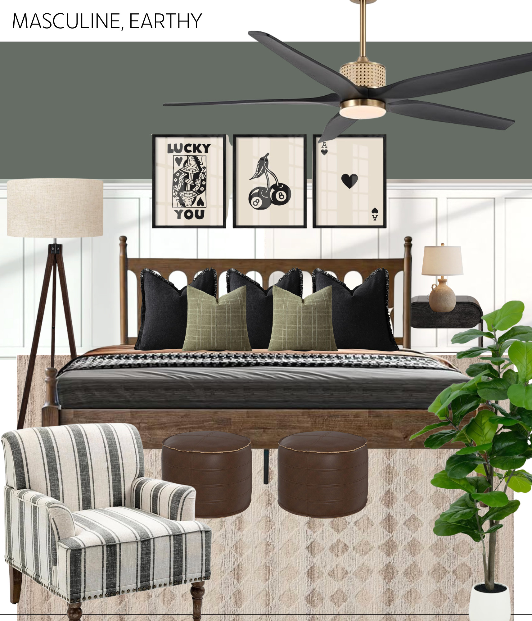 Masculine and Earthy Bedroom 

 

#LTKHome