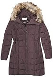 Calvin Klein womens Quilted Faux Fur Trim Hooded Puffer Coat, Purple, XS | Amazon (US)