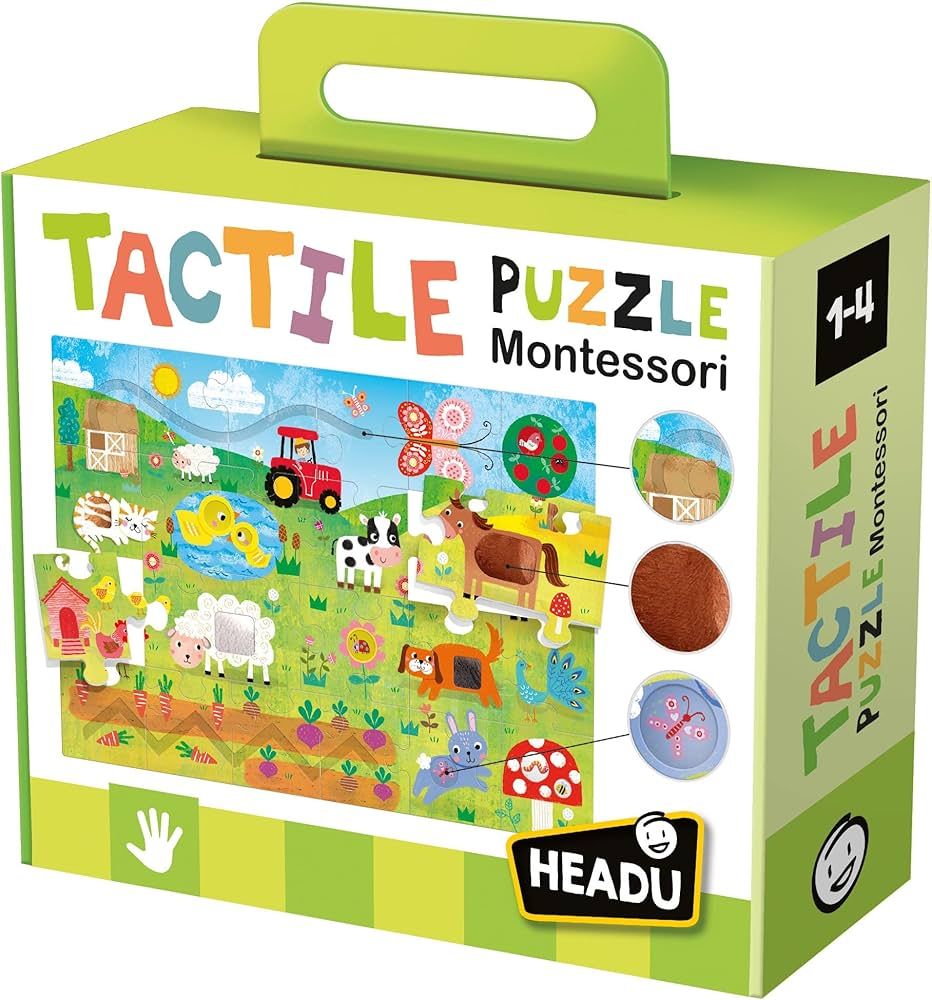 Tactile Puzzle Montessori MU23592 Educational Toy for Kids, Boys, and Girls Ages 1 to 4 Years Old | Amazon (US)