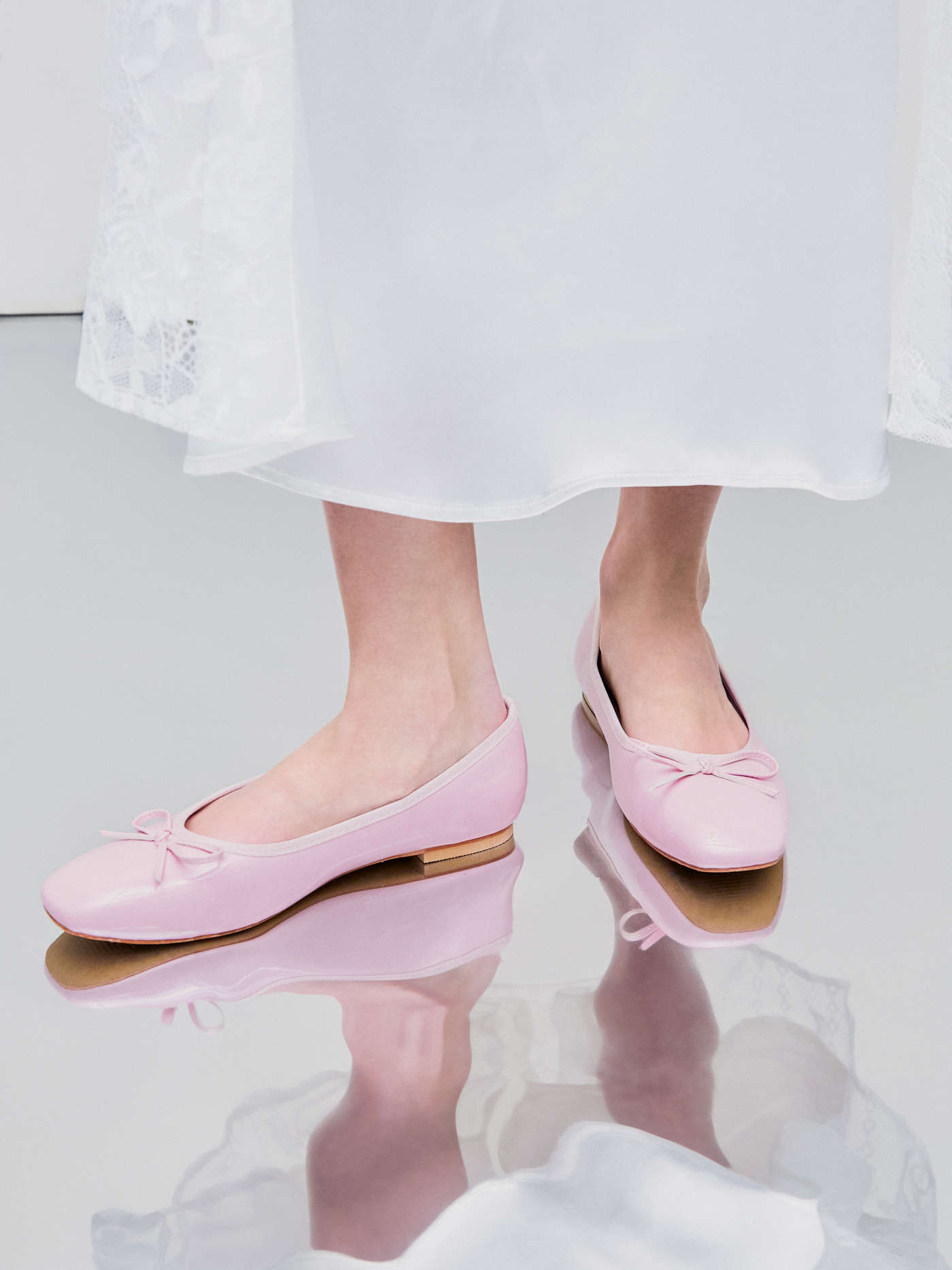 Bowknot Decor Square Toe Ballet Mary Jane Flats For Daily Casual Vacation | Cider