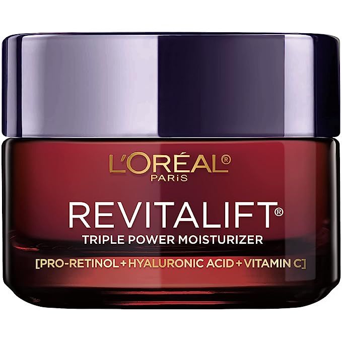 L'Oreal Paris Revitalift Triple Power Anti-Aging Face Moisturizer, Pro Retinol, Hyaluronic Acid &... | Amazon (US)