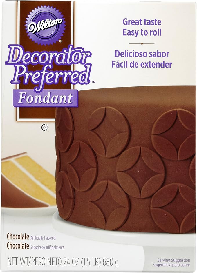 Wilton Decorator Preferred Chocolate Fondant, 24 oz. Fondant Icing | Amazon (US)