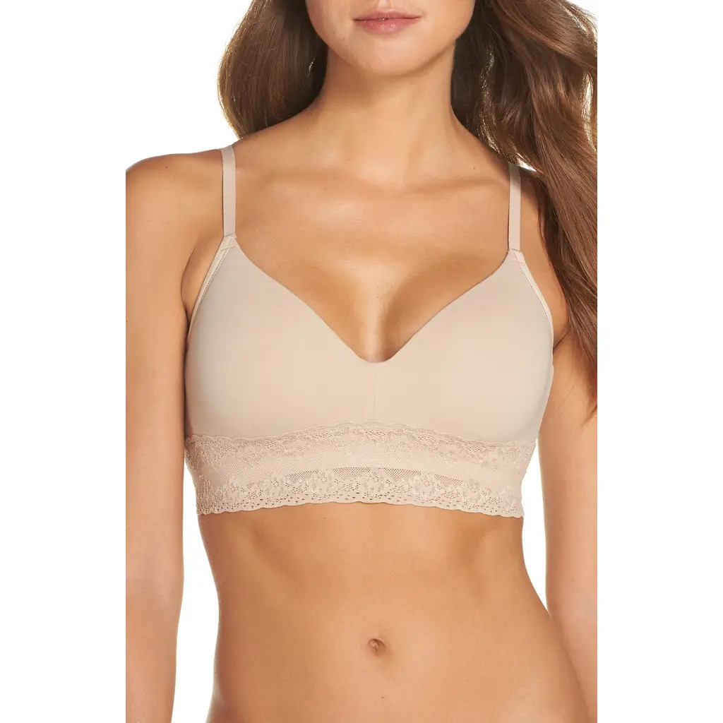 Natori Bliss Perfection Contour Soft Cup Bralette in Cafe at Nordstrom, Size 30 | Nordstrom
