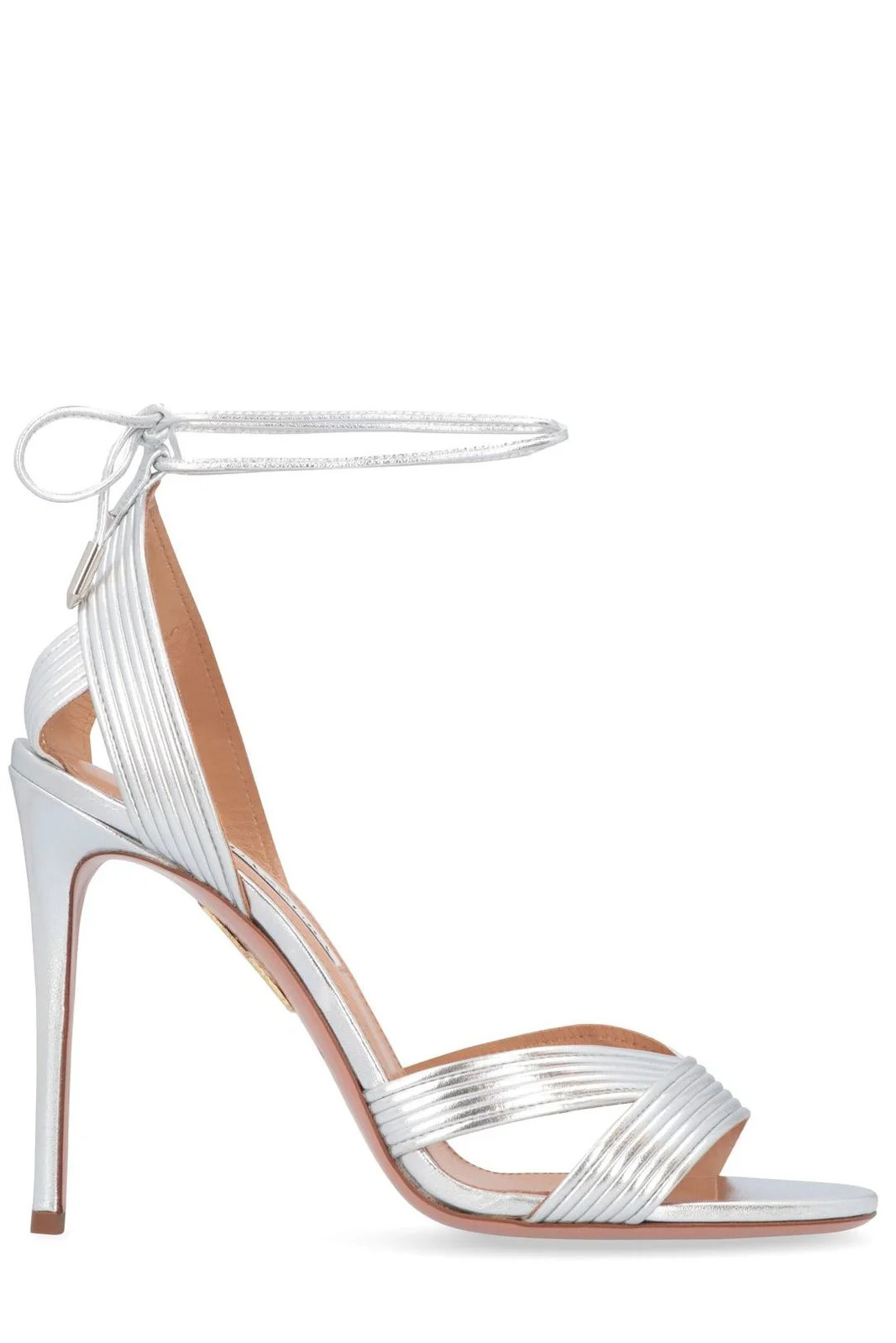 Aquazzura Metallic Effect Ankle Strap Sandals | Cettire Global
