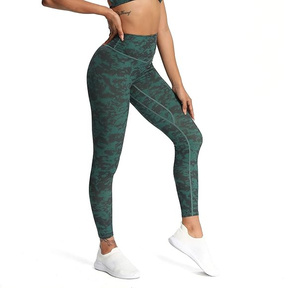 Aoxjox High Waisted Workout Leggings for Women Tummy Control Buttery Soft Yoga Metamorph Deep V Pant | Amazon (US)