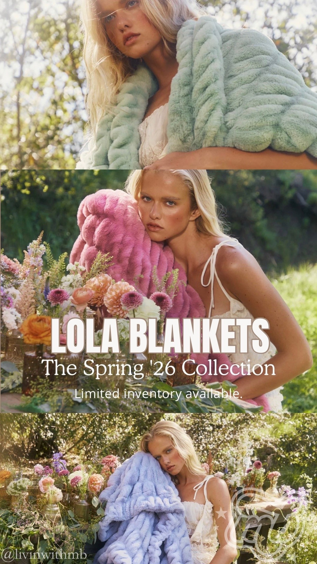 Shop the NEW Spring Collection from Lola Blankets!

SAVE 35% off your first order when you sign up for exclusive offers on their site! 🙌🏼

#LTKSeasonal #LTKSaleAlert #LTKHome