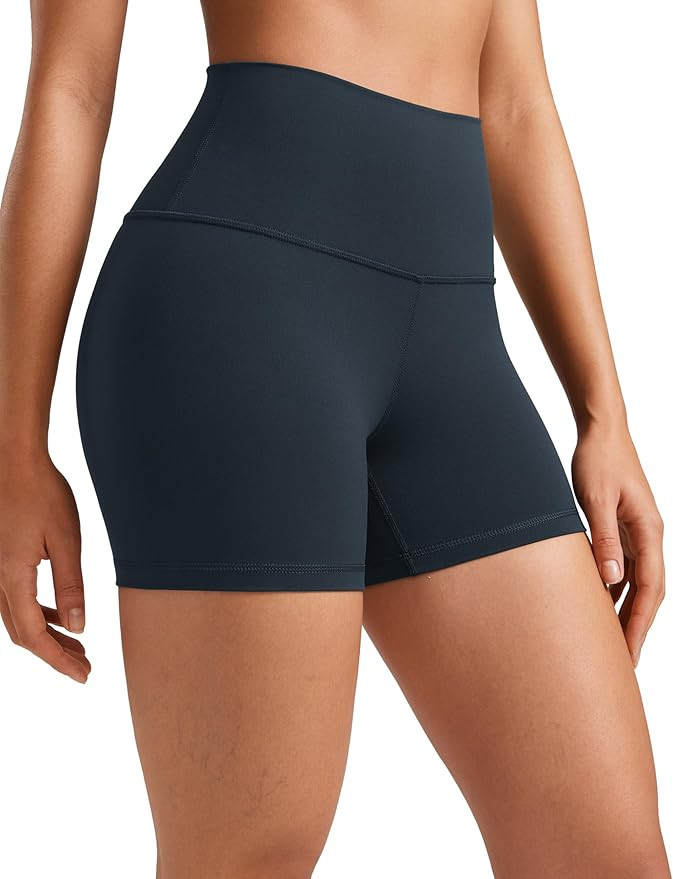 CRZ YOGA Womens Butterluxe Biker Shorts 4'' - High Waisted Booty Workout Volleyball Yoga Spandex | Amazon (US)