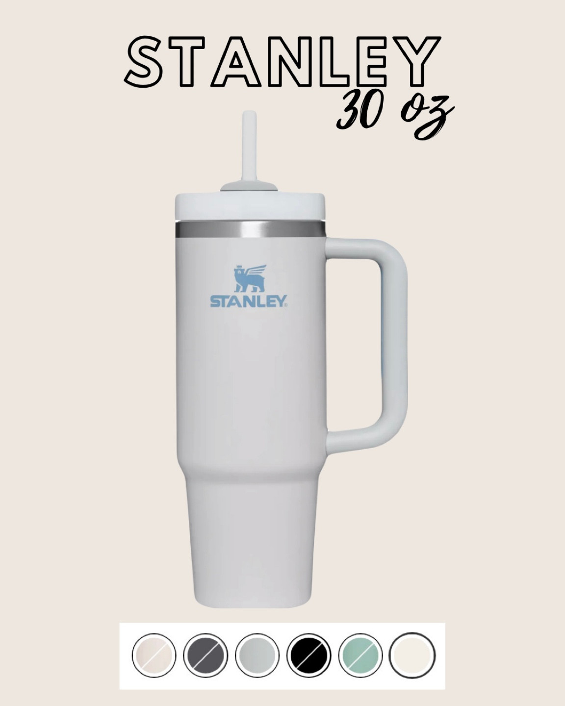 Stanley 30 oz tumblers still available in cream + fog!

#LTKtravel #LTKFind #LTKunder50