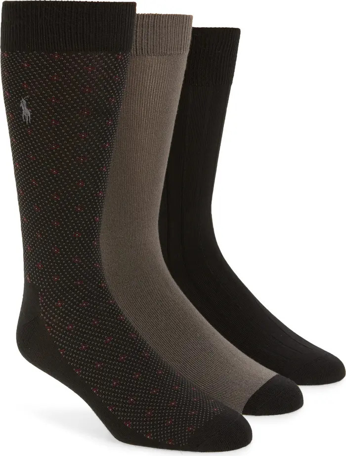 Polo Ralph Lauren Assorted 3-Pack Supersoft Dress Socks | Nordstrom | Nordstrom
