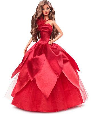 Barbie Signature 2022 Holiday Collector Doll, Light Brown Wavy Hair & Reviews - All Toys - Macy's | Macys (US)