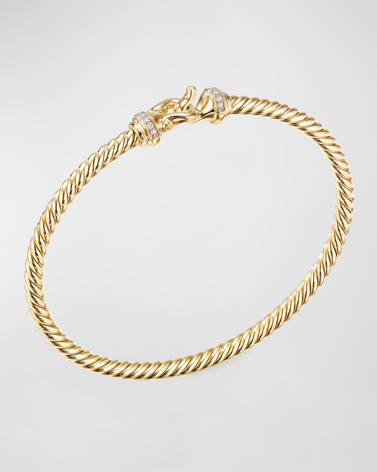 18k Buckle Bracelet w/ Diamonds, Medium | Neiman Marcus